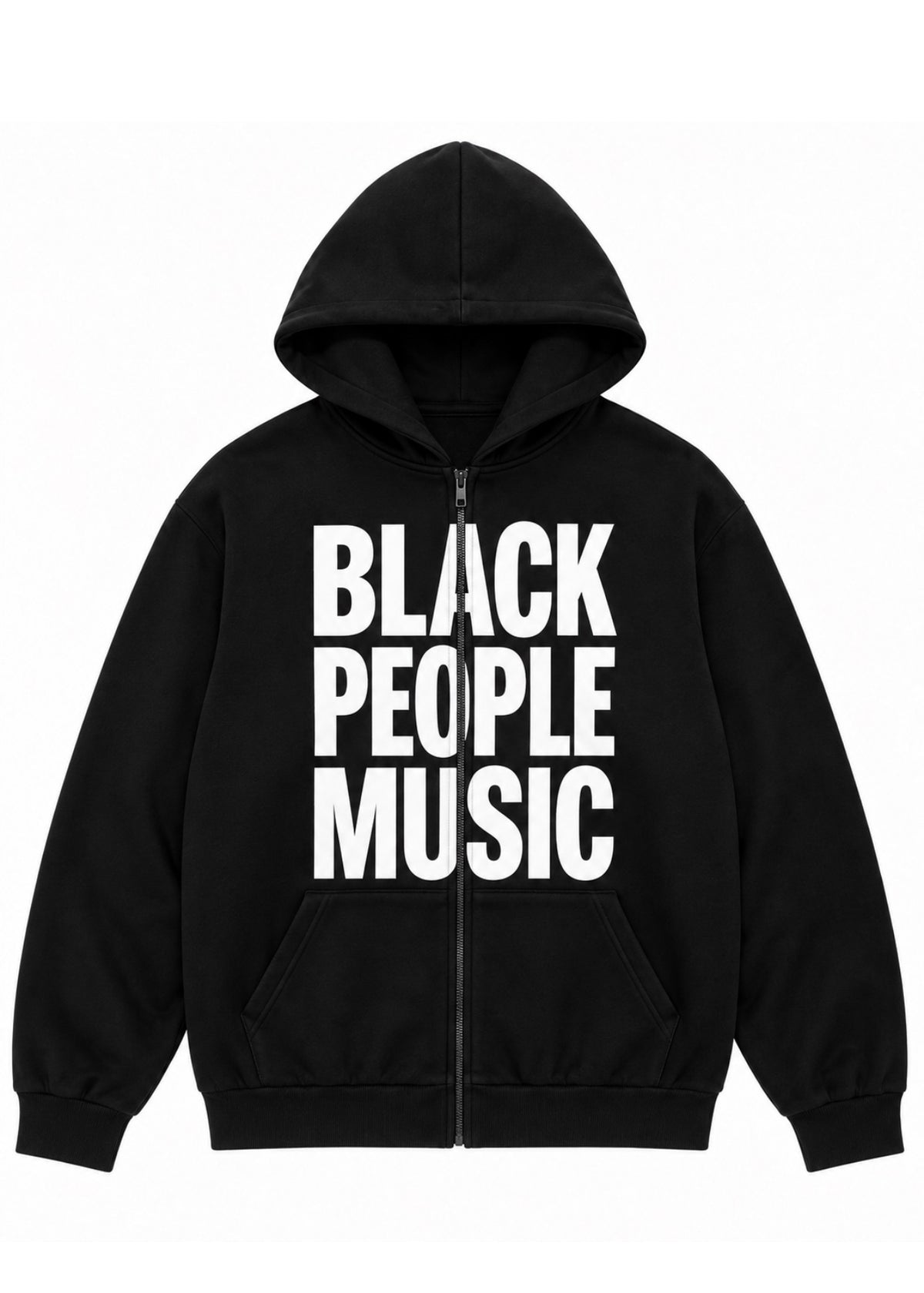 BLACK PEOPLE MUSIC ZIP-UP VEST BLACK