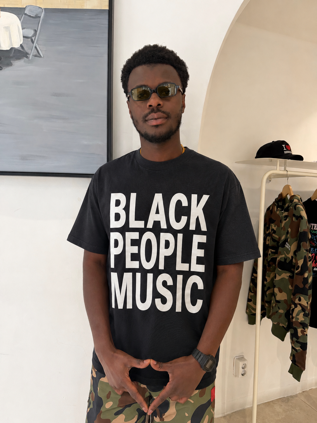 BLACK PEOPLE MUSIC TEE BLACK