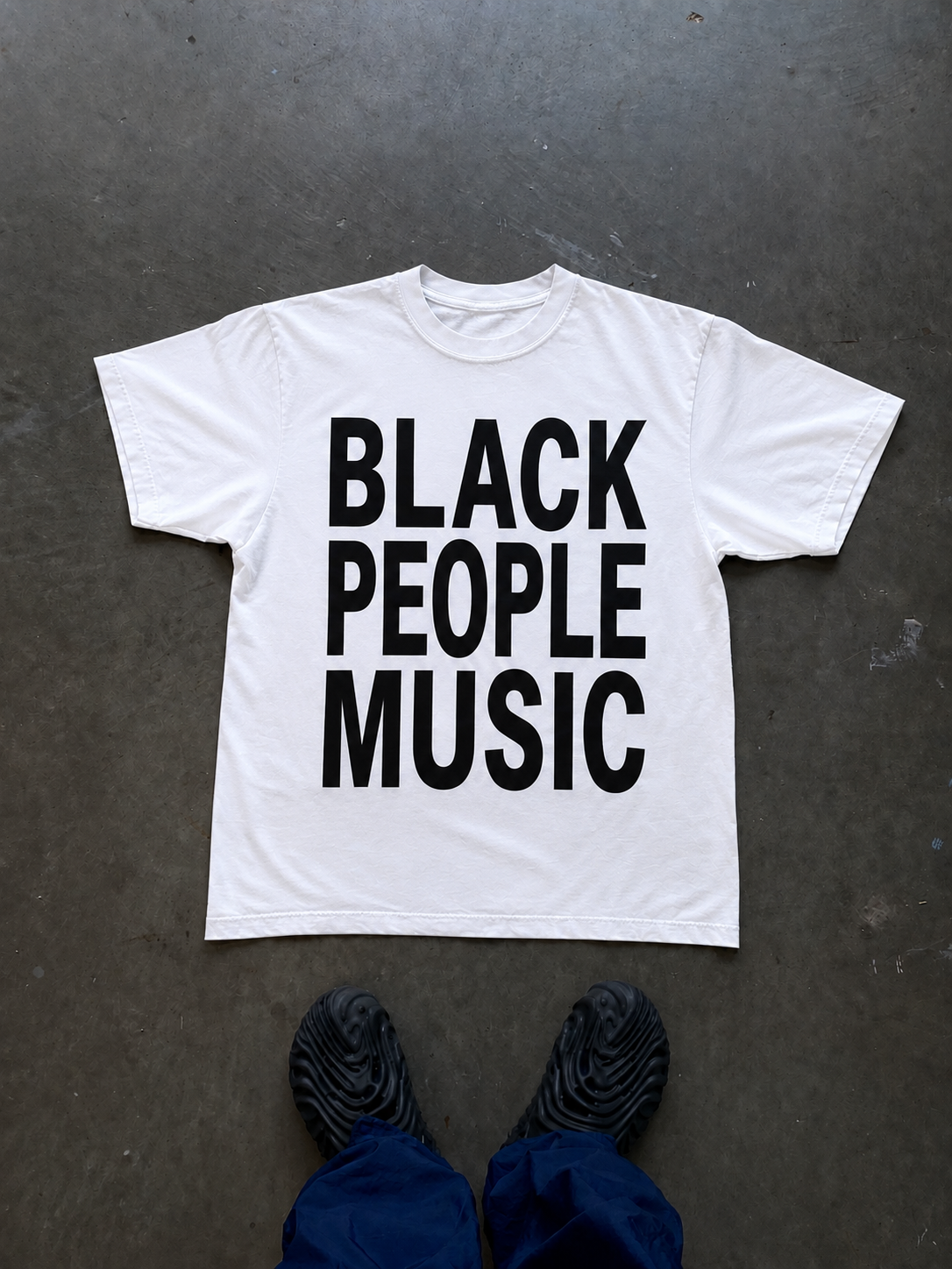 BLACK PEOPLE MUSIC TEE WHITE